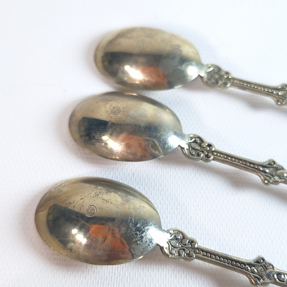 Set of 6 Silver Plated Vintage Small Clog Shoes Teaspoons - Picture 7 of 9